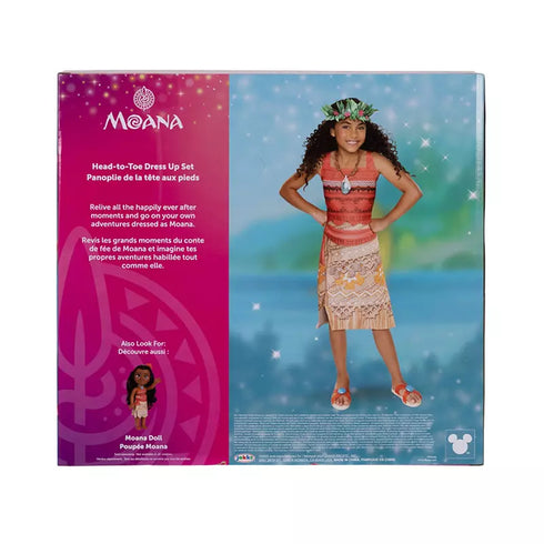 Disney Princess Moana Head-to-Toe Dress-Up Set – Adventure Costume & Accessories for Kids