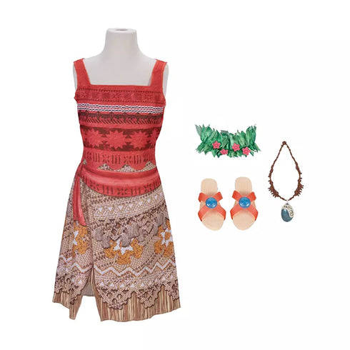 Disney Princess Moana Head-to-Toe Dress-Up Set – Adventure Costume & Accessories for Kids