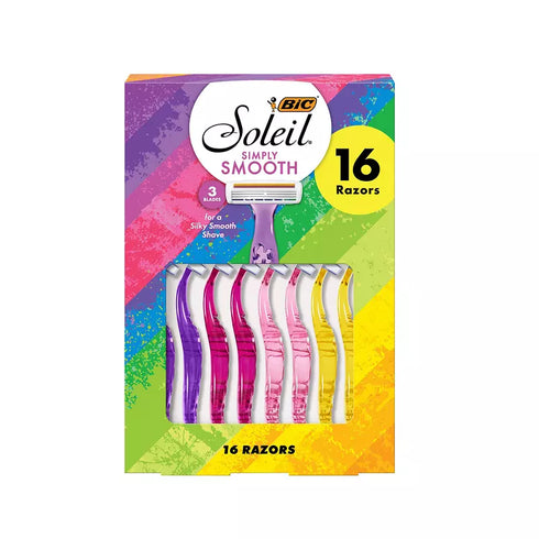 BIC Soleil Simply Smooth Disposable Razors for Women, 3 Blades
