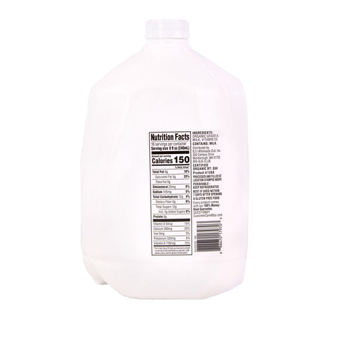Wellsley Farms Organic Whole Milk Gallon, 1 gal.