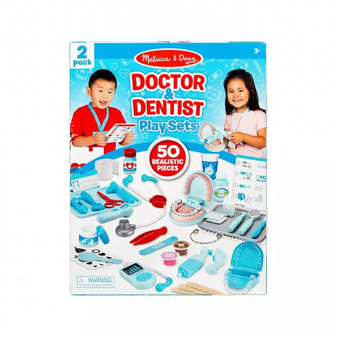 Melissa & Doug Pretend Play Doctor and Dentist Role-Play Set for Kids