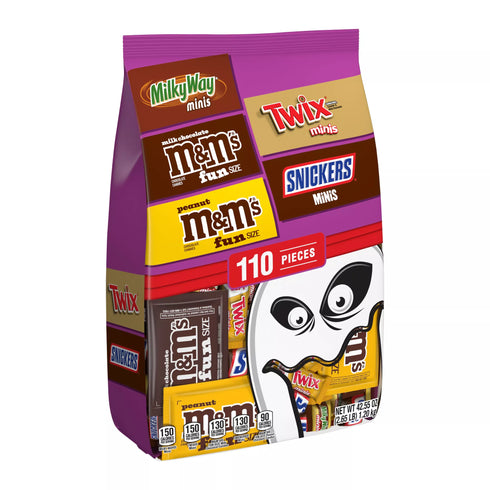 M&M's, Snickers & More Chocolate Halloween Candy Variety Bag, 110 ct