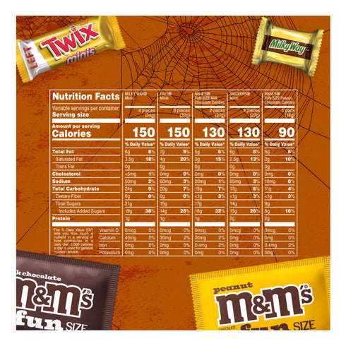 M&M's, Snickers & More Chocolate Halloween Candy Variety Bag, 110 ct