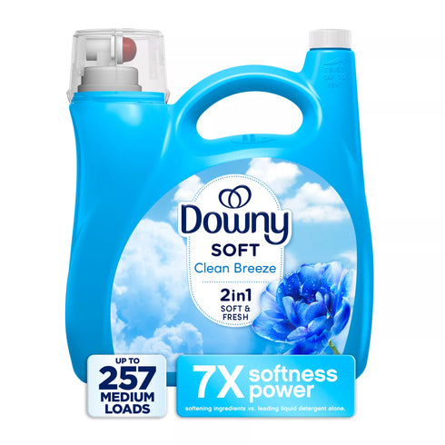 Downy Ultra Concentrated Liquid Fabric Softener & Conditioner - Clean Breeze, 257 loads/150 oz.