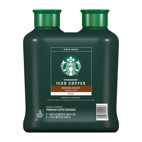 Starbucks Unsweetened Medium Roast Iced Coffee, 2 pk./48 fl. oz.