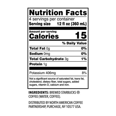 Starbucks Unsweetened Medium Roast Iced Coffee, 2 pk./48 fl. oz.