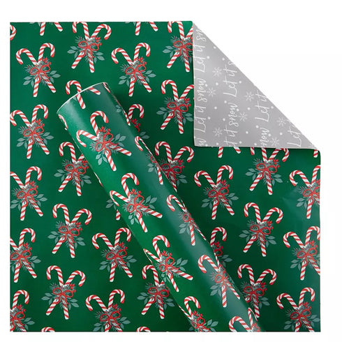 Berkley Jensen Reversible Christmas Gift Wrap Roll