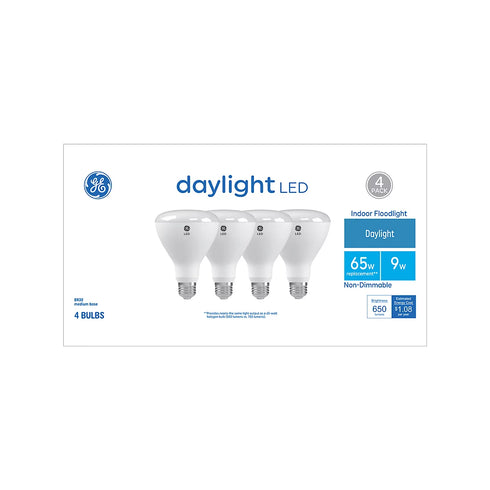 GE 65W LED BR30 Indoor Floodlight Bulbs, 4 pk. - Daylight