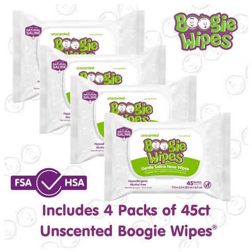 Boogie Wipes Unscented Gentle Nose Wipes, 4 pk./180 ct.