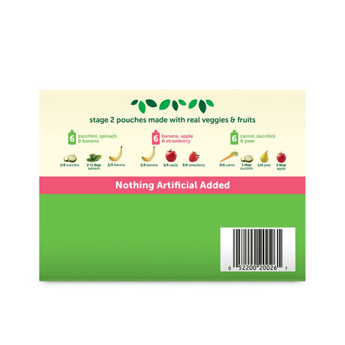 Beech-Nut Veggies and Fruities Stage 2 Baby Food Variety Pack, 18 pk./35 oz.