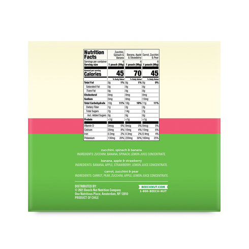 Beech-Nut Veggies and Fruities Stage 2 Baby Food Variety Pack, 18 pk./35 oz.