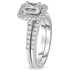 0.95 Carat Baguette Cut Halo Diamond Ring in 14K Gold