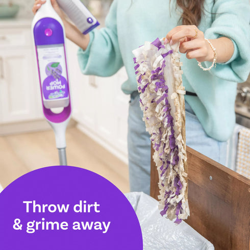 Swiffer PowerMop Multi-Surface Refill Bundle, 10 Mopping Pads + 2 Floor Cleaning Solutions