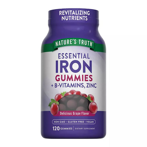 Nature's Truth Iron Gummies and B-Vitamins, Zinc, 120 ct