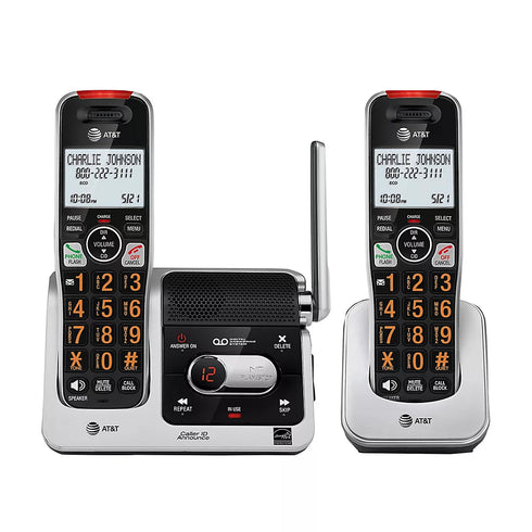 AT&T CRL82254 Expandable Cordless Phone with 2 Handsets, Caller ID & Answering System