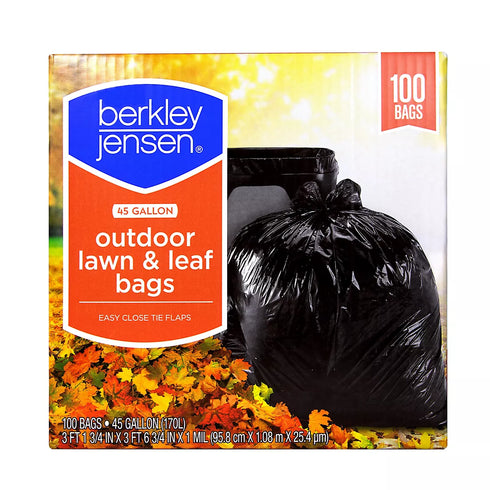 Berkley Jensen Outdoor Lawn and Leaf Bags, 100 ct./45 gal.