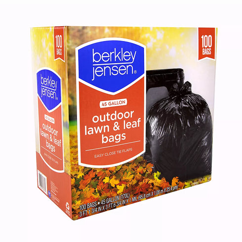 Berkley Jensen Outdoor Lawn and Leaf Bags, 100 ct./45 gal.