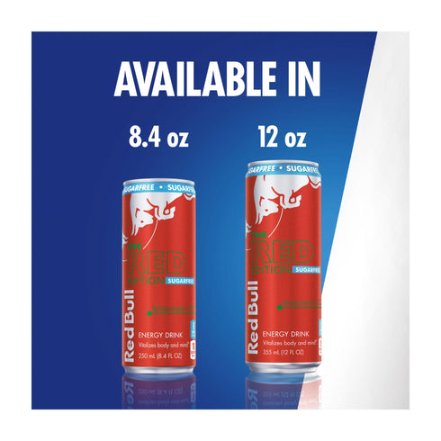 Red Bull Sugar Free Red Edition Watermelon Energy Drink, Cans, 24 pk./8.4 fl. oz.