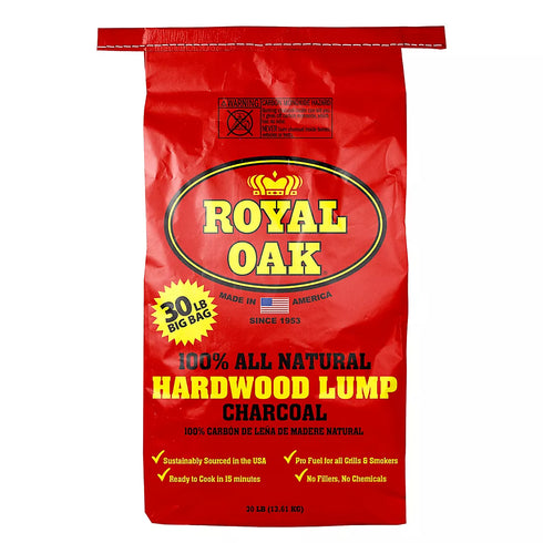 Royal Oak 100% All Natural Hardwood Lump Charcoal – Premium Fast-Lighting Charcoal for Grilling & Smoking