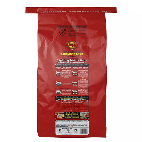 Royal Oak 100% All Natural Hardwood Lump Charcoal – Premium Fast-Lighting Charcoal for Grilling & Smoking