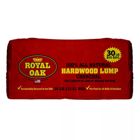 Royal Oak 100% All Natural Hardwood Lump Charcoal – Premium Fast-Lighting Charcoal for Grilling & Smoking