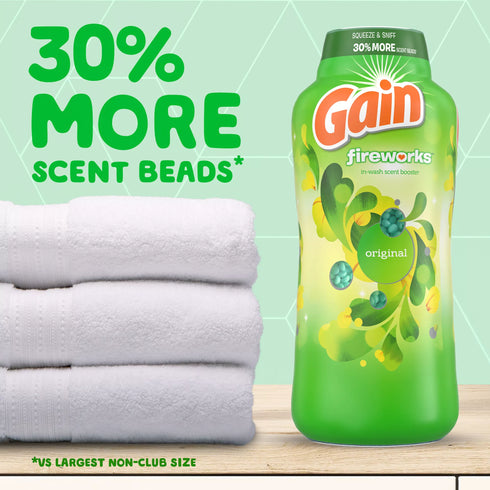 Gain Fireworks In-Wash Scent Booster Beads - Original Scent, 39.9 oz.