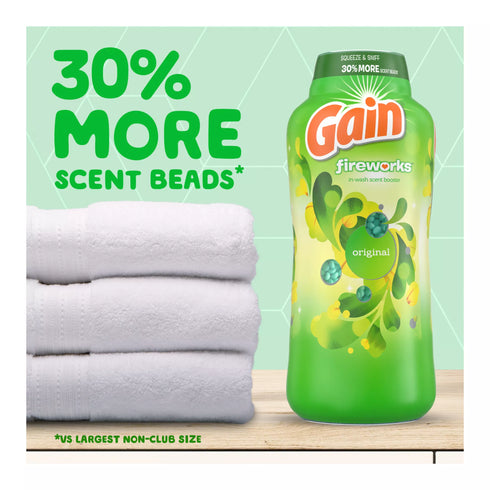 Gain Fireworks In-Wash Scent Booster Beads - Original Scent, 39.9 oz.