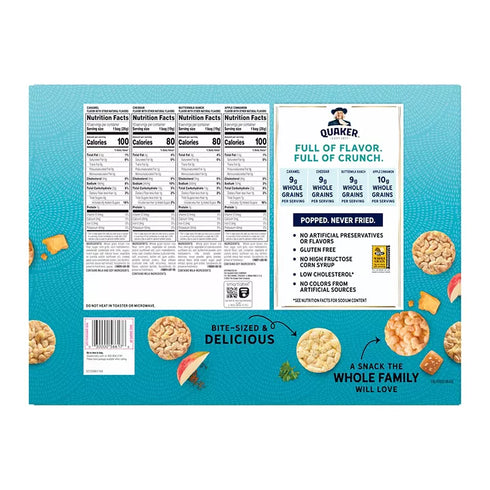 Quaker Rice Crisps Variety Pack, 36 Count | Light & Crunchy Rice Snacks | Assorted Flavors
