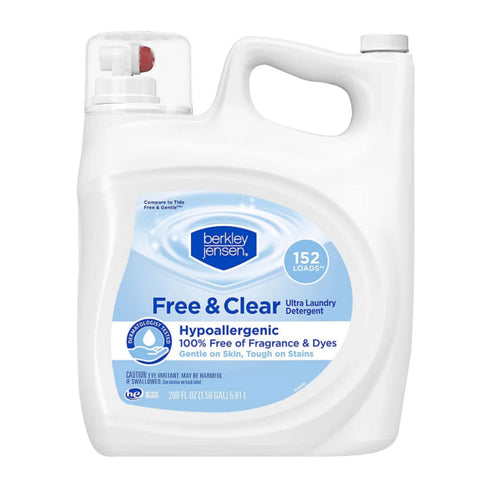 Berkley Jensen Ultra Laundry Detergent - Free & Clear, 152 loads/200 oz.