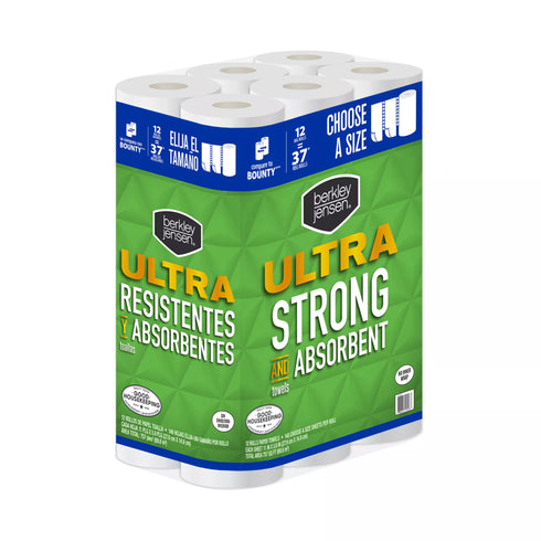 Berkley Jensen Choose-a-Size Ultra Paper Towels, 12 pk./140 sheets per roll