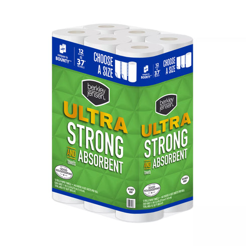 Berkley Jensen Choose-a-Size Ultra Paper Towels, 12 pk./140 sheets per roll