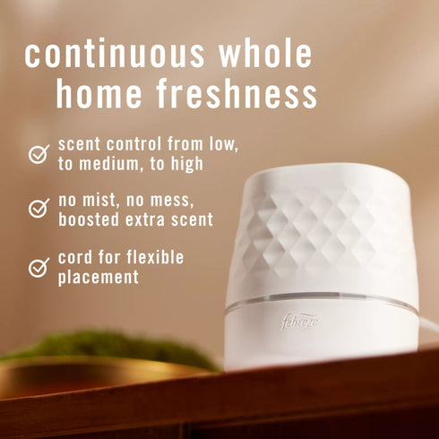 Febreze PLUG Scented Oil Starter Kit, Warmer + 2 Downy & 1 Downy Calm Refills