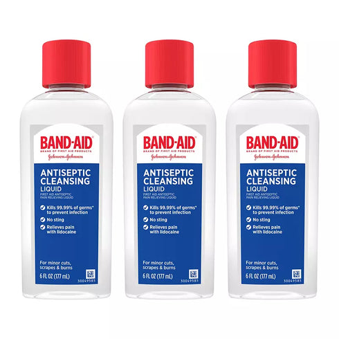 Band-Aid Brand Antiseptic Cleansing Liquid, 3 pk./6 oz