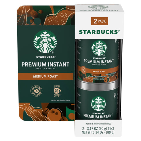 Starbucks Premium Instant Coffee, Medium Roast, 2 pk./3.17 oz.