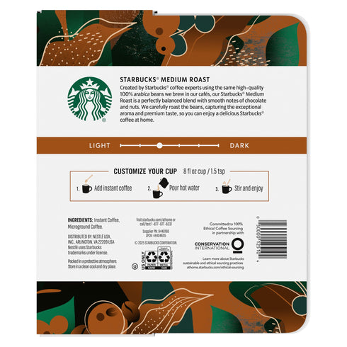 Starbucks Premium Instant Coffee, Medium Roast, 2 pk./3.17 oz.