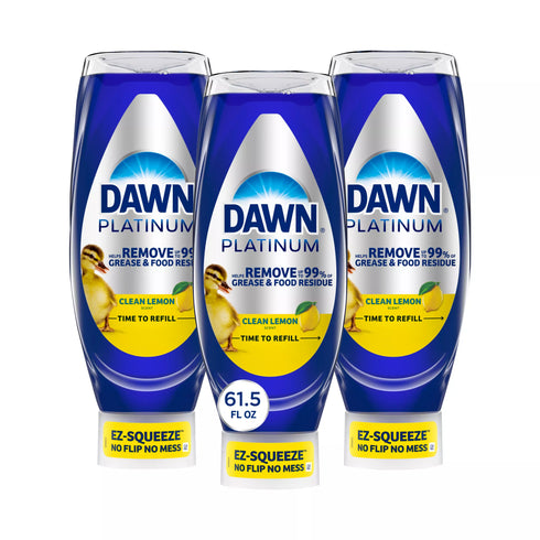 Dawn Platinum Bleach Alternative EZ-Squeeze Dish Soap - Clean Lemon, 3 pk./20.5 fl. oz. each