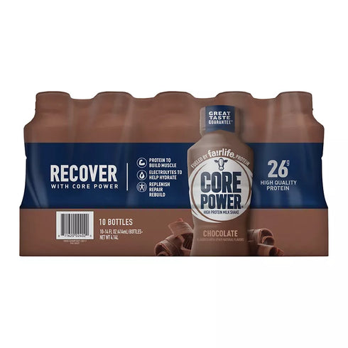 Core Power Chocolate Protein Shake, 26g Protein, 10 pk./14 oz