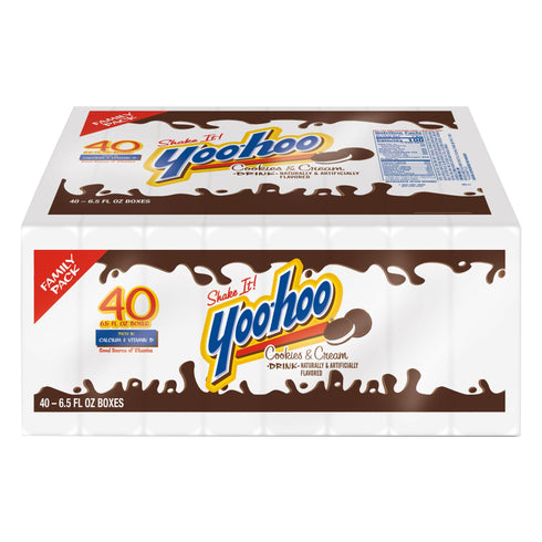 Yoo-hoo Cookies and Cream Drink Boxes, 40 pk./6.5 fl. oz.