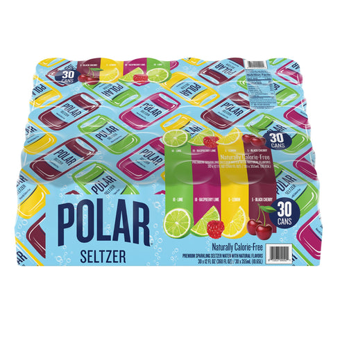 Polar Seltzer Variety Pack, Cans, 30 pk./12 oz.