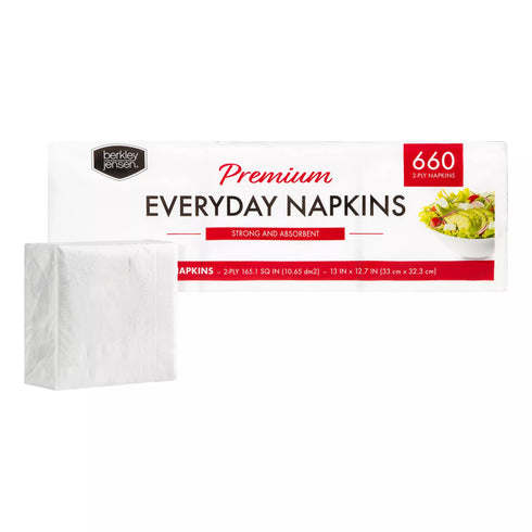 Berkley Jensen Premium Everyday Paper Napkins, 660 ct.