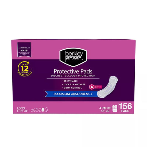 Berkley Jensen Maximum Absorbency Bladder Control Pads, Incontinence & Post Partum, 156 Count