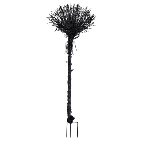 Berkley Jensen 50" Plastic Witch Broom Greeter with Waterproof LED Light