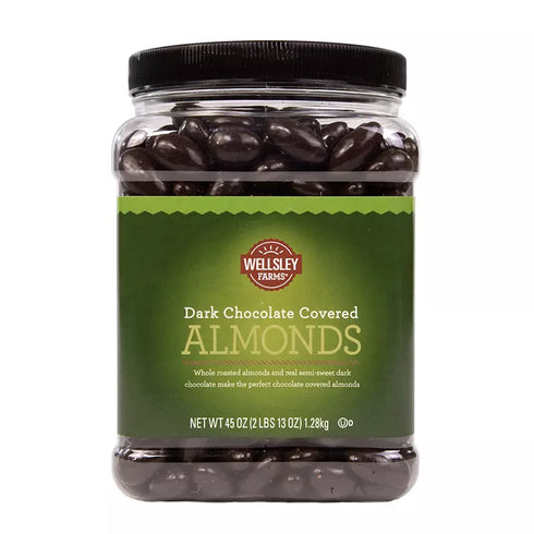 Wellsley Farms Dark Chocolate Covered Almonds, 45 oz.