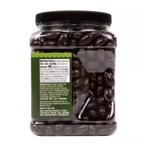 Wellsley Farms Dark Chocolate Covered Almonds, 45 oz.