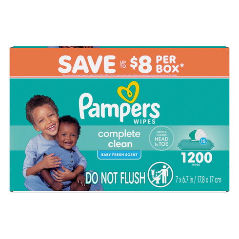Pampers Baby Clean Wipes - Fresh Scent, 15 pk./1200 wipes