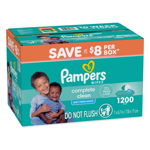 Pampers Baby Clean Wipes - Fresh Scent, 15 pk./1200 wipes