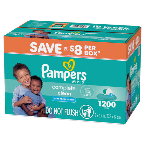 Pampers Baby Clean Wipes - Fresh Scent, 15 pk./1200 wipes