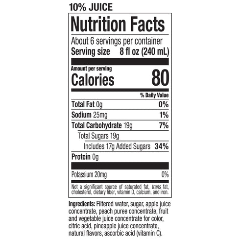 Tropicana Refreshers Peach Pineapple Juice Drink, 2 ct./46 fl. oz.