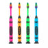 Gum Crayola Neon Clean Children's Toothbrush, Soft Bristled Kids Toothbrush Set, Age 3+, 8 ct