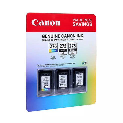 Canon Genuine PG-275XL / CL-276 Ink Cartridge Club Pack – High-Yield Black & Color for Canon Printers